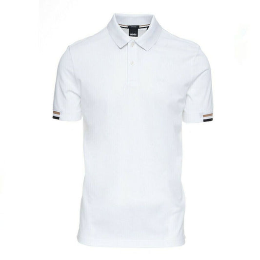 Rubberish Logo Print White Polo-Shirt