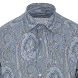 Roma Print Blue Shirt