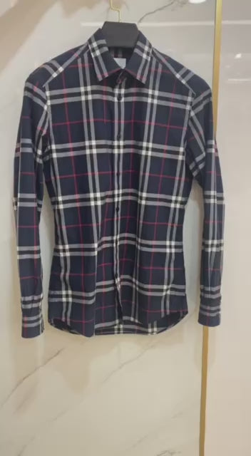 Burberry Checkered Blue Shirt