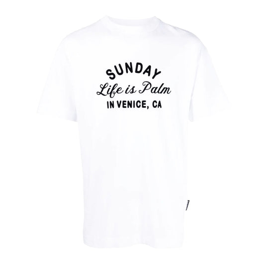 Sunday Classic Logo Print White T-Shirt