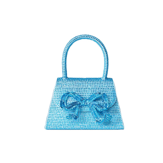 Full Diamante Blue Micro Bag