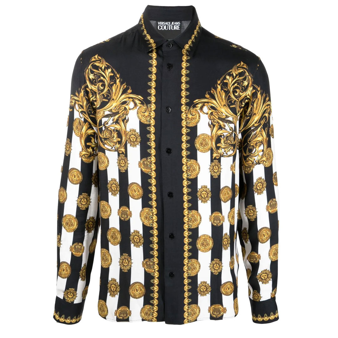 Twill Panel Baroque Print Shirt – Branded Cambo Supply