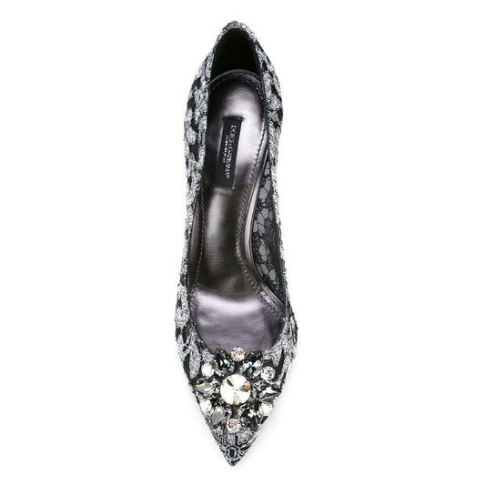 Charmant Lace Bellucci 90mm Grey Pumps