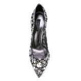 Charmant Lace Bellucci 90mm Grey Pumps