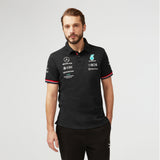 Logo Print Black Polo-Shirt