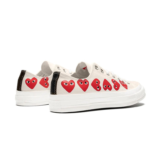x CDG Multi-Heart White Sneakers