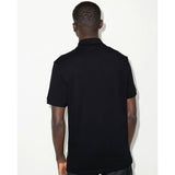 Mercerise Cotton Black Polo Shirt