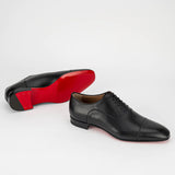 Greggo Patinated Black Leather Loafers