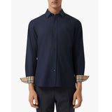 Monogram Motif Blue Poplin Shirt