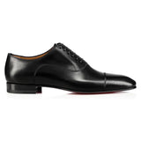 Greggo Patinated Black Leather Loafers